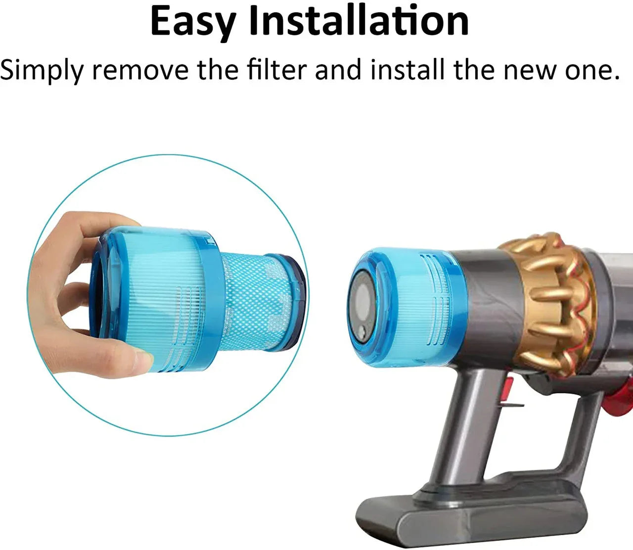 2 X HEPA Filters For DYSON V15 Detect Stick Vacuum Cleaners - Mekamart Australia