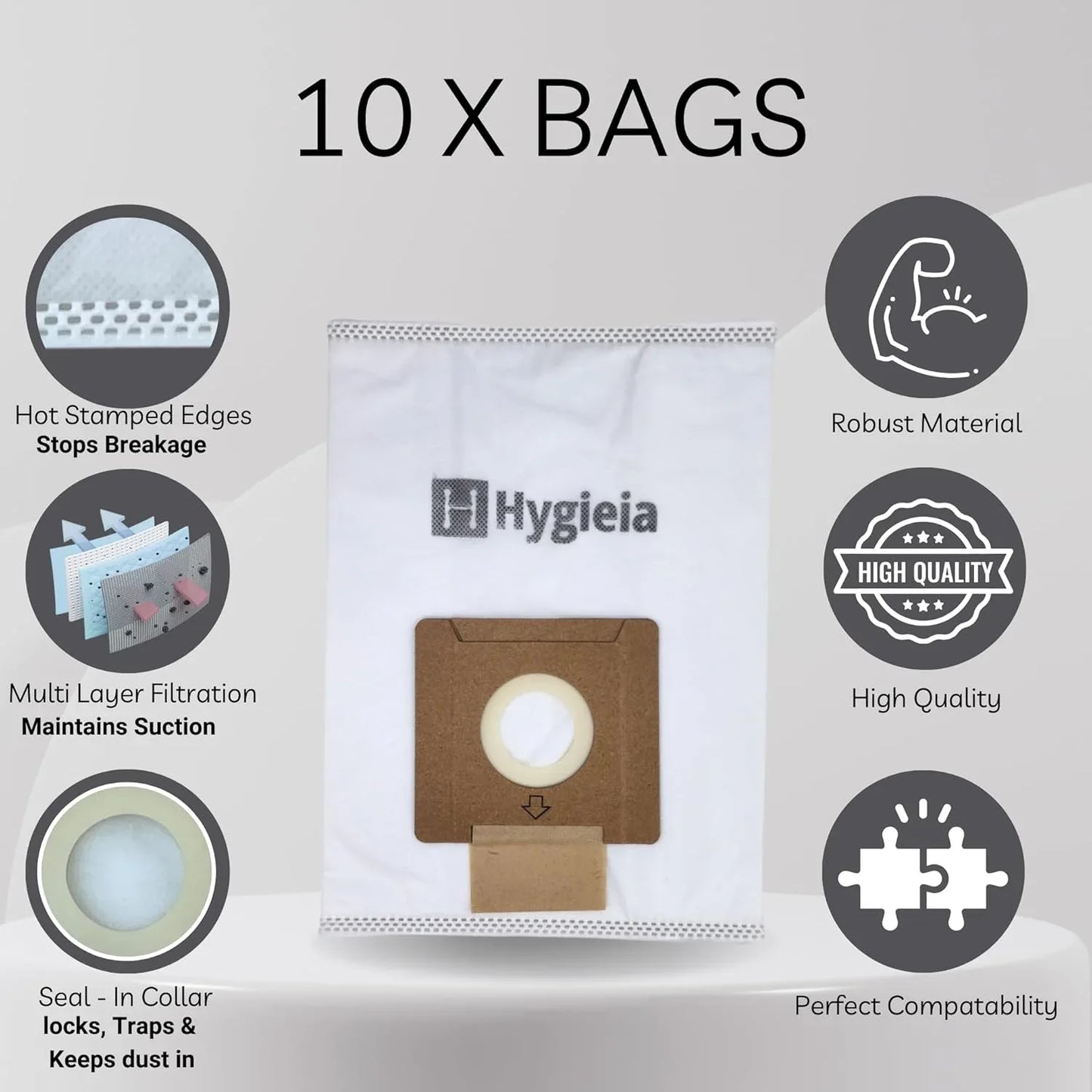 10 X Dust Bags for Sauber Pro Pets SJ-100 Vacuum Cleaners - Mekamart Australia