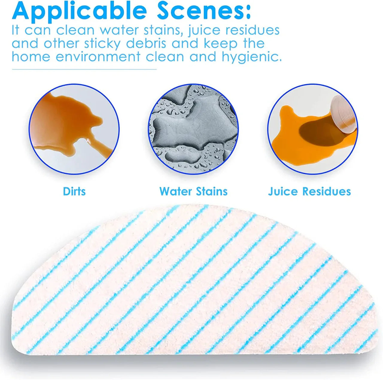 10 X Mopping pads for Ecovacs Deebot T9/T9+/N8 PRO/N8 PRO+/N8/N8+/NEO/T8/T8+/T8 AIVI/X1 PLUS/T10 PLUS - Mekamart Australia