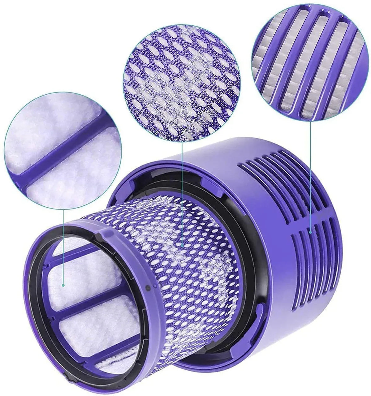 4 x HEPA Filters for Dyson Cyclone V10 Vacuum Cleaners - Mekamart Australia