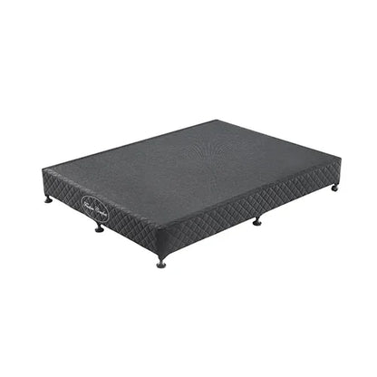 Mattress Base Ensemble Queen Size Solid Wooden Slat in Black with Removable Cover - Mekamart Australia