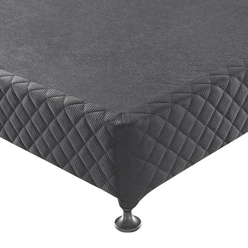 Mattress Base Ensemble Queen Size Solid Wooden Slat in Black with Removable Cover - Mekamart Australia