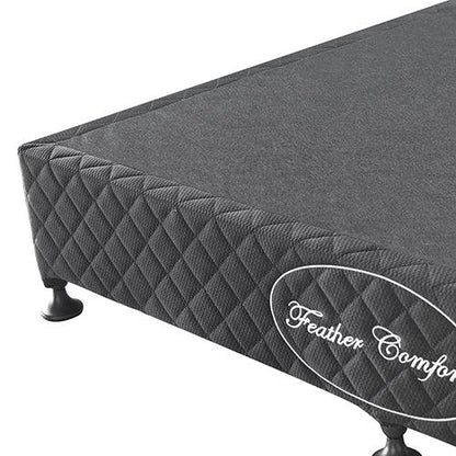Mattress Base Ensemble Queen Size Solid Wooden Slat in Black with Removable Cover - Mekamart Australia