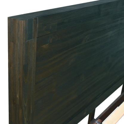Bed Frame Queen Size in Solid Wood Veneered Acacia Bedroom Timber Slat in Chocolate - Mekamart Australia