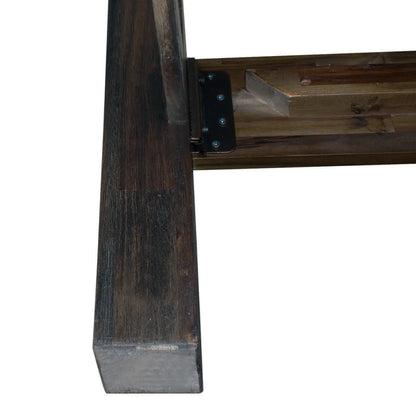 Bed Frame Queen Size in Solid Wood Veneered Acacia Bedroom Timber Slat in Chocolate - Mekamart Australia