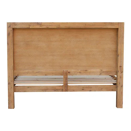 Bed Frame Queen Size in Solid Wood Veneered Acacia Bedroom Timber Slat in Oak - Mekamart Australia