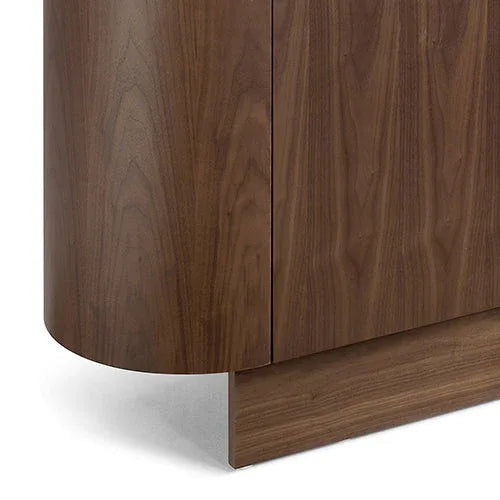 Buffet MDF Melamine Interior Storage In Dark Walnut colour - Mekamart Australia