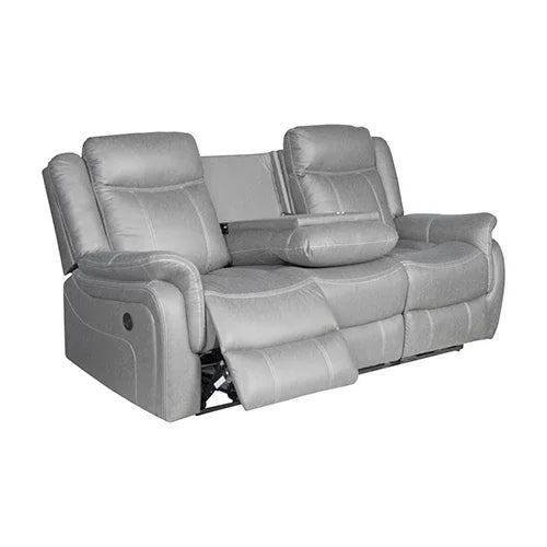 3-2-1 Seater Finest Grey Fabric Recliner Sofa Sturdy Construction Metal Mechanism - Mekamart Australia
