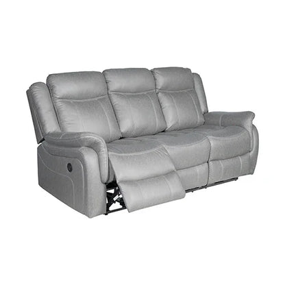 3-2 Seater Finest Grey Fabric Recliner Sofa Sturdy Construction Metal Mechanism - Mekamart Australia