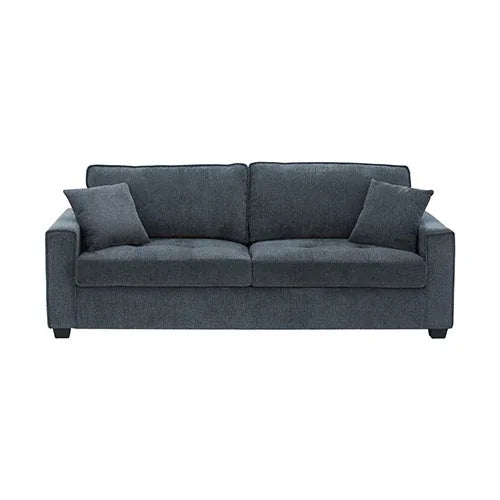 3 Seater Sofa Set Polyester Fabric Charcoal Multilayer Two Pillows Individual Pocket Spring - Mekamart Australia