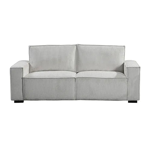 Reno 3 Seater Sofa Beige Colour Fabric Upholstery Wooden Structure Knock Down Feature In Back & Arms - Mekamart Australia