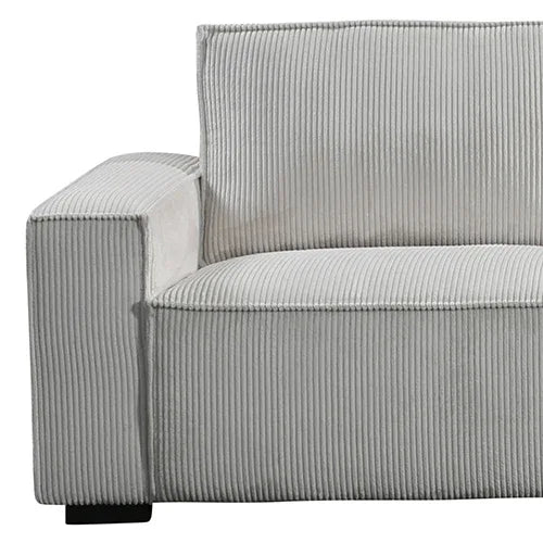 Reno 3 Seater Sofa Beige Colour Fabric Upholstery Wooden Structure Knock Down Feature In Back & Arms - Mekamart Australia