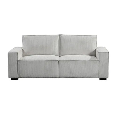 Reno 3 Seater Sofa Grey Colour Fabric Upholstery Wooden Structure Knock Down Feature In Back & Arms - Mekamart Australia