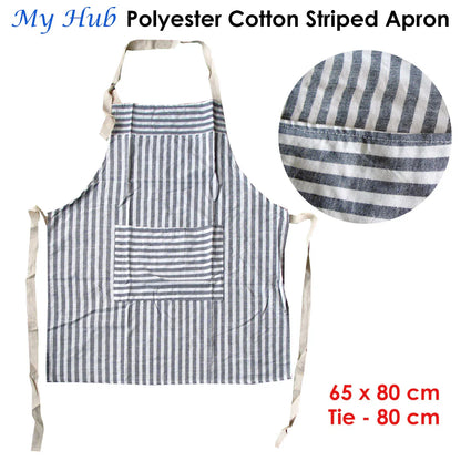 My Hub Polyester Cotton Striped Apron - Mekamart Australia