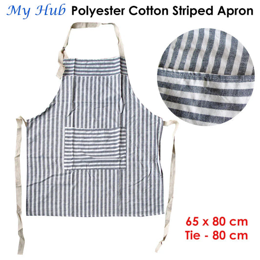 My Hub Polyester Cotton Striped Apron - Mekamart Australia