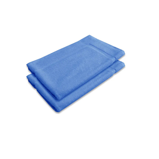 800GSM Set of 2 Cotton Bath Mat Blue - Mekamart Australia