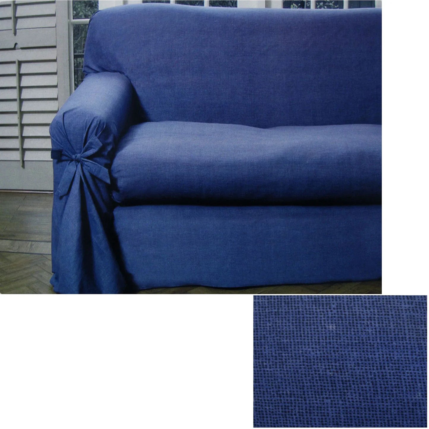 Navy Blue Dots Sofa Cover 1 to 2 Seater 230 X 360cm - Mekamart Australia