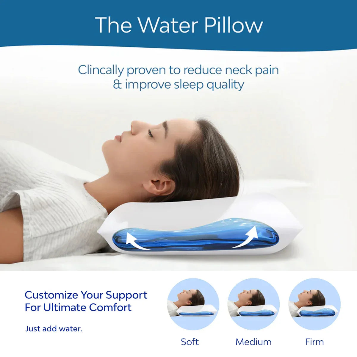 Mediflow Elite Premium Fiber Water Pillow 50 x 70 cm - Mekamart Australia