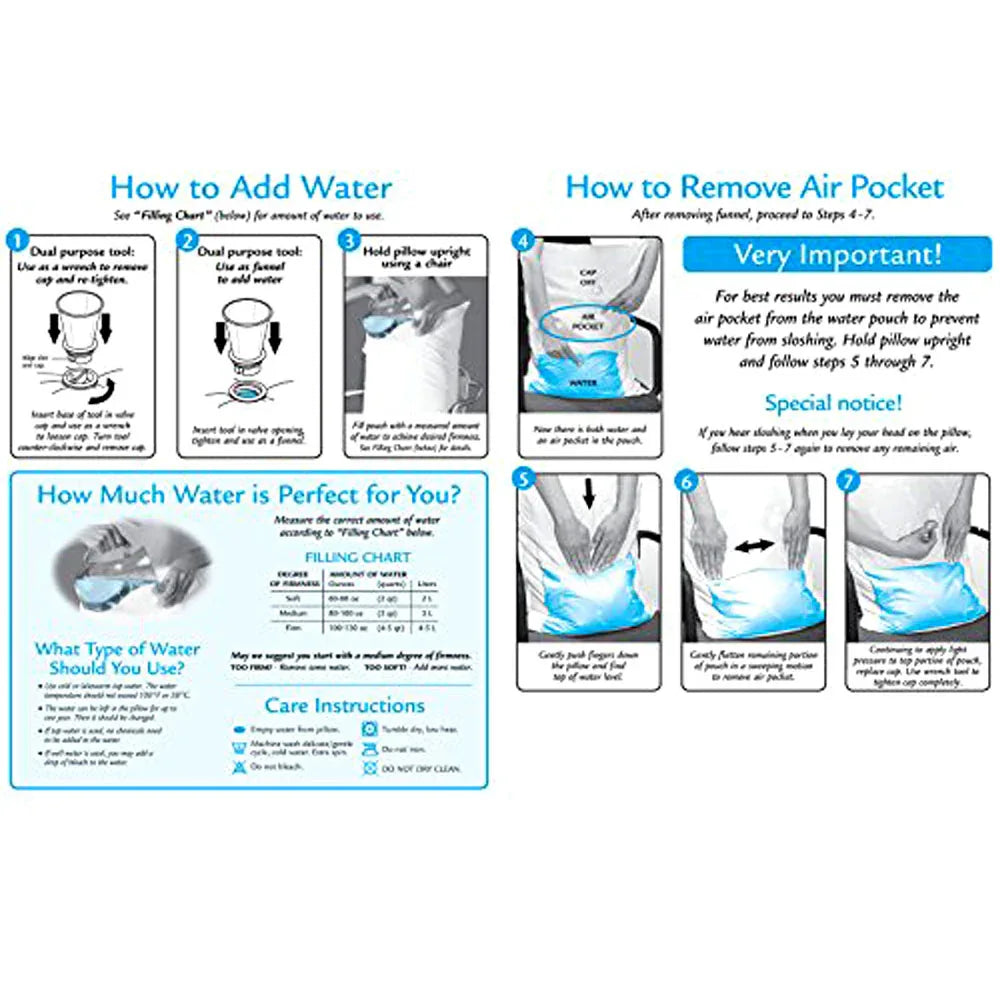 Mediflow Twin Pack Adjustable Waterbase Pillows - Mekamart Australia