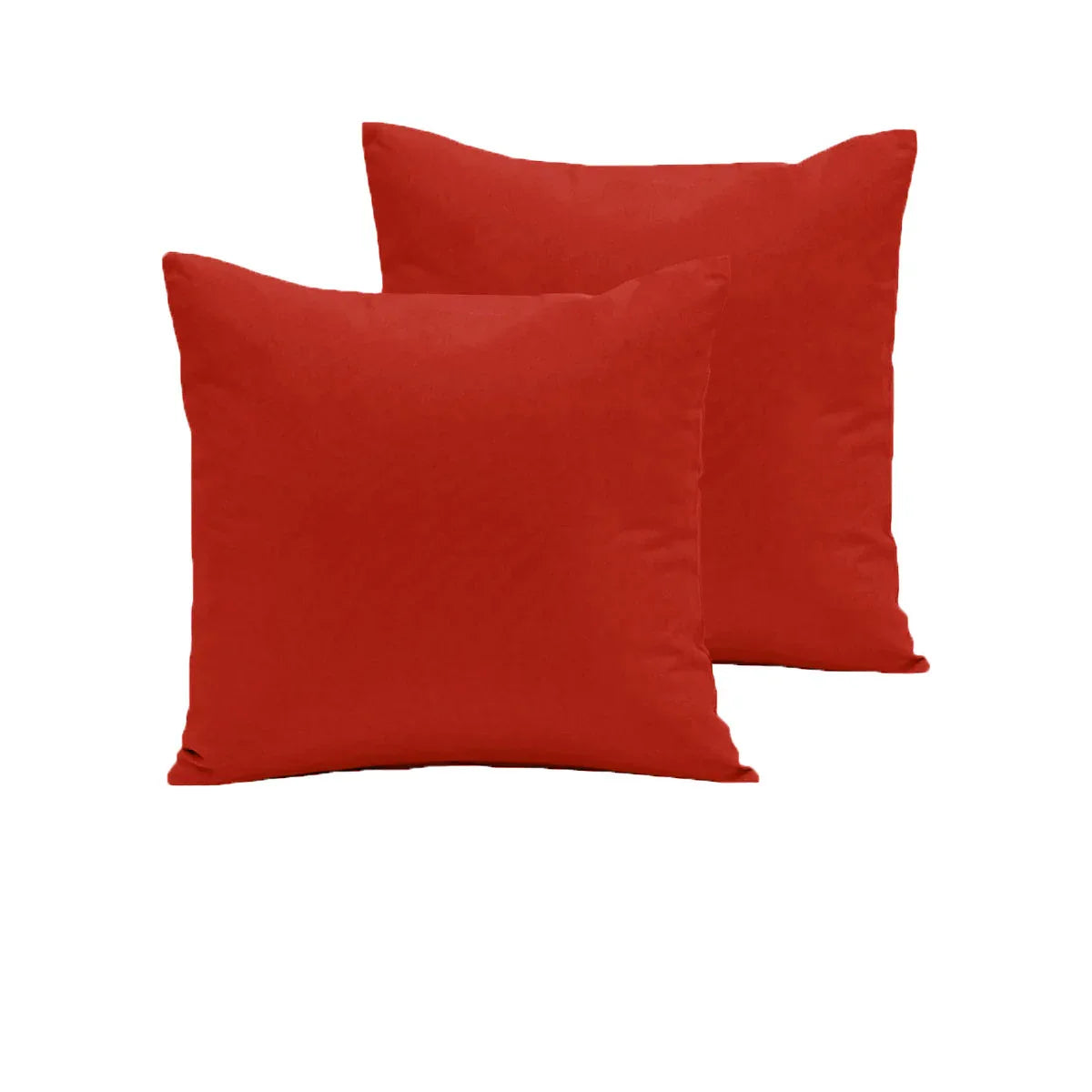 Pair of 280TC Polyester Cotton European Pillowcases Red - Mekamart Australia