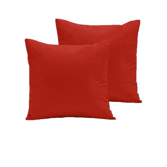 Pair of 280TC Polyester Cotton European Pillowcases Red - Mekamart Australia