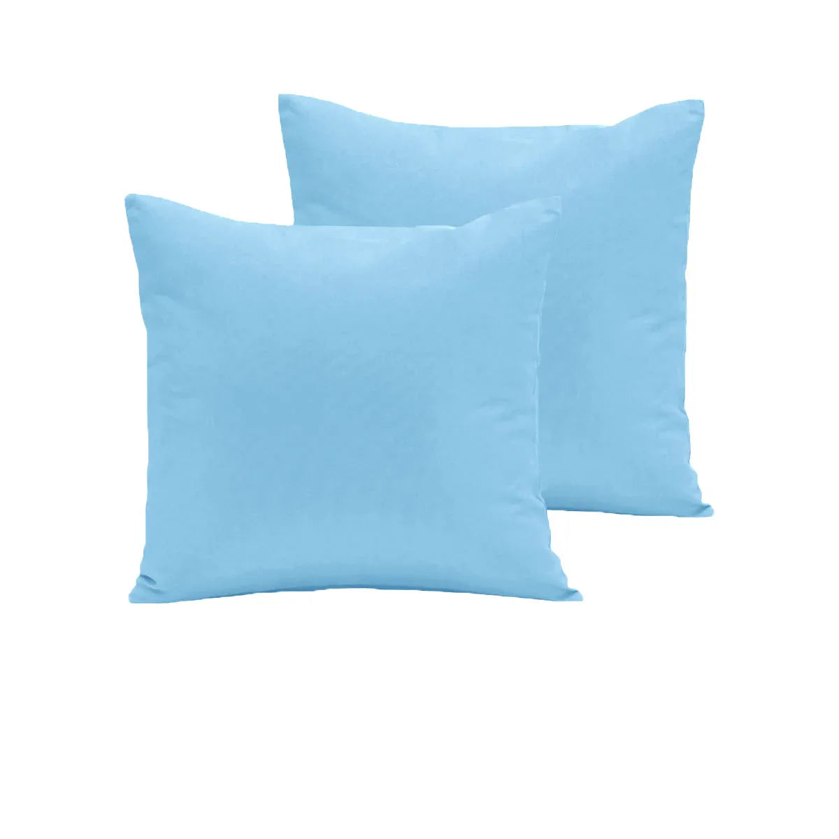 Pair of 280TC Polyester Cotton European Pillowcases Sky - Mekamart Australia