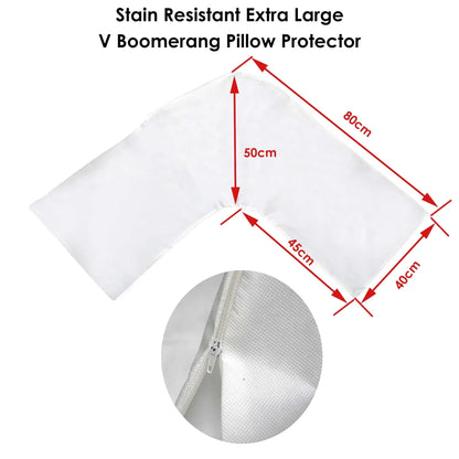 Stain Resistant Extra Large V Boomerang Pillow Protector - Mekamart Australia