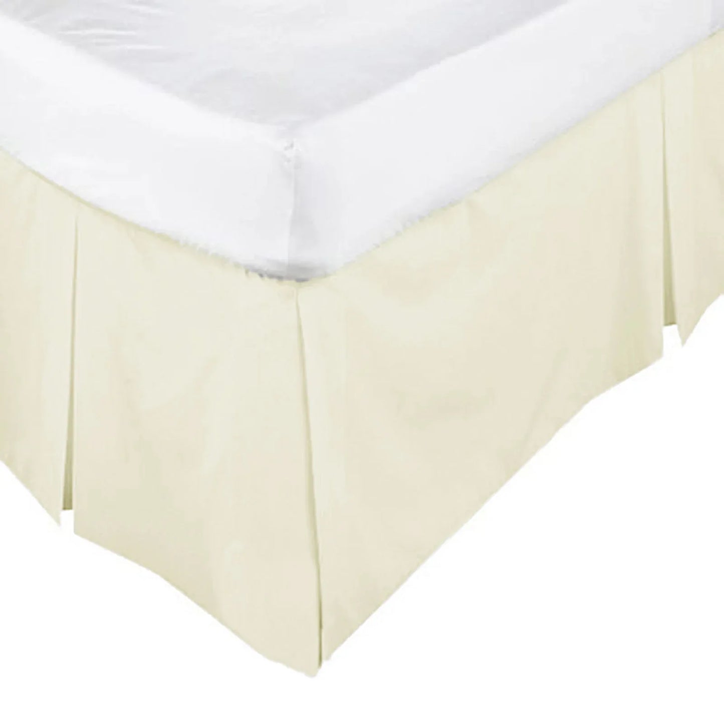 ASSUN Box Pleated Valance Ecru SINGLE - Mekamart Australia