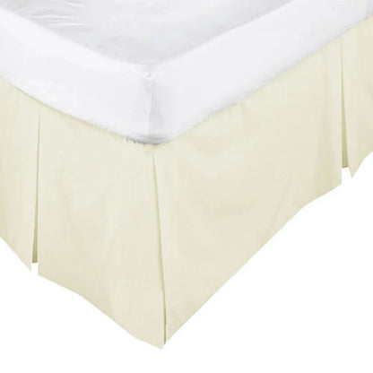 ASSUN Box Pleated Valance Ecru SINGLE - Mekamart Australia
