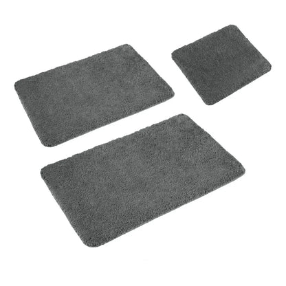 Sleim Set of 3 Bath Mat Set Charcoal (Also Known as Smoke) - Mekamart Australia