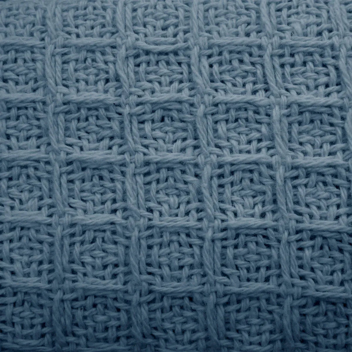 Cotton Waffle Blanket Dusk Blue Single - Mekamart Australia