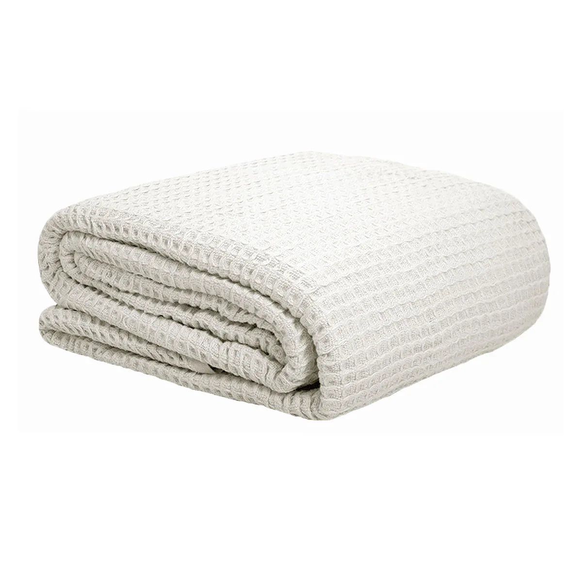 Cotton Waffle Blanket White Single - Mekamart Australia