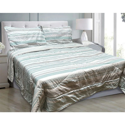 Hotel Living 3 Pce Light Weight Comforter Set Queen/King Oscar Mosaic - Mekamart Australia