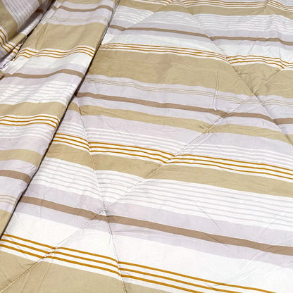 Hotel Living 3 Pce Light Weight Comforter Set Queen/King Oscar Stripes - Mekamart Australia