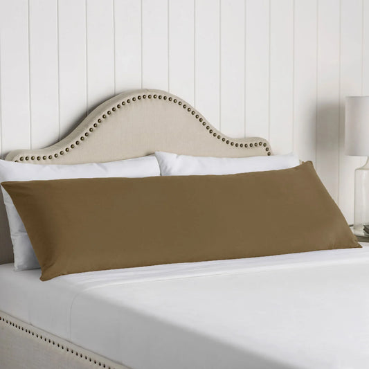 Artex 100% Cotton Body Pillowcase Brown - Mekamart Australia