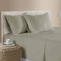 400TC 100% Cotton Sateen Premium Sheet Set 40cm Wall Tan Queen - Mekamart Australia