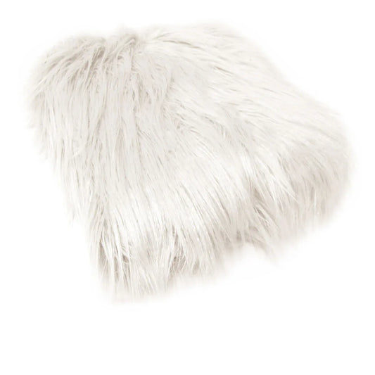 Mia Luxury Long Hair Faux Fur Throw Rug 127 x 152 cm Ivory - Mekamart Australia