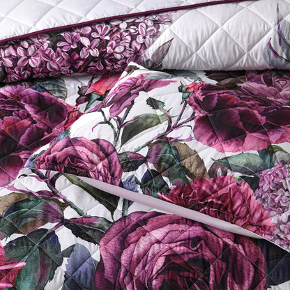 Bianca Abigail Berry Floral Printed Quilted Bedspread Set King - Mekamart Australia