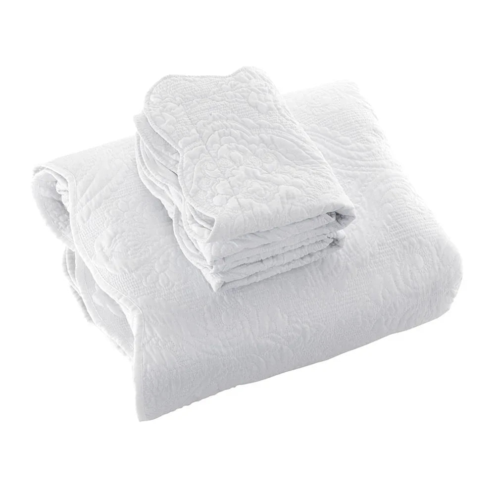 Bianca Elegance Cordelia White Bedspread Set Queen - Mekamart Australia