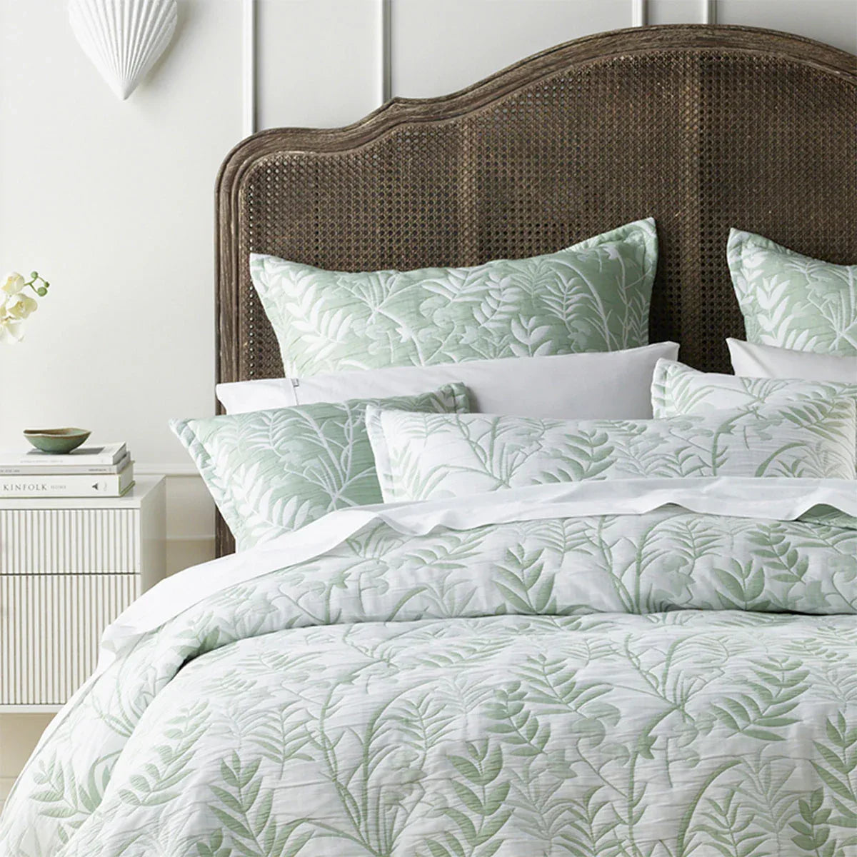 Bianca Eden Sage Jacquard Bedspread Set King - Mekamart Australia