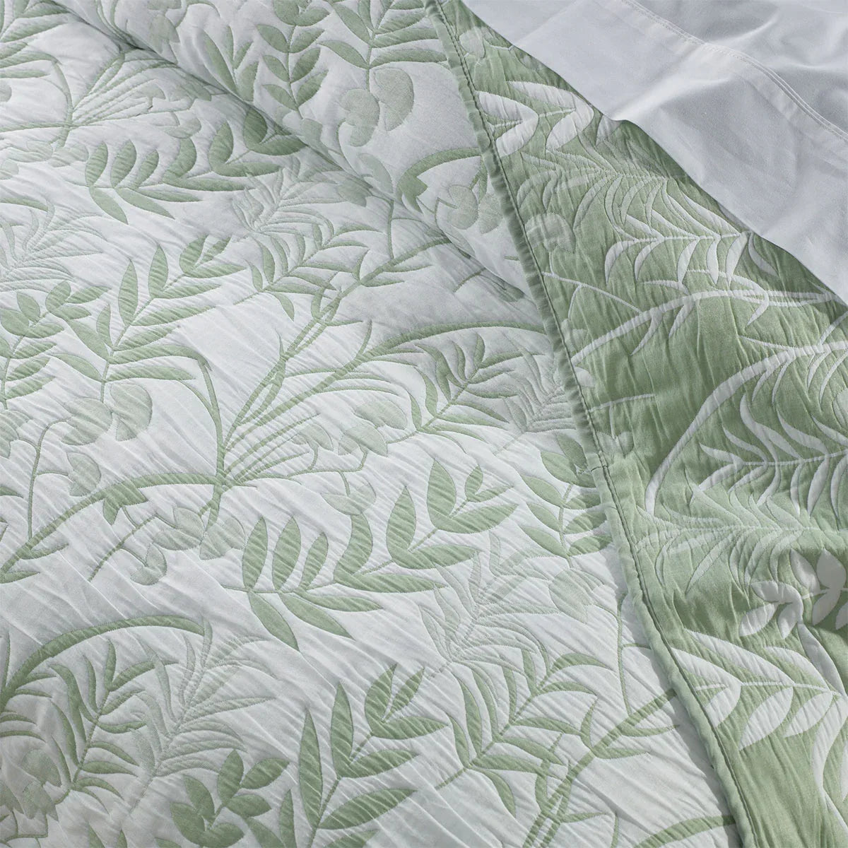 Bianca Eden Sage Jacquard Bedspread Set King - Mekamart Australia