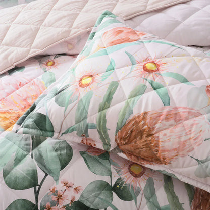 Bianca Sidney Blush Printed Floral Bedspread Set King - Mekamart Australia