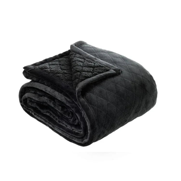 Bianca Mansfield Blanket Charcoal Queen/King - Mekamart Australia