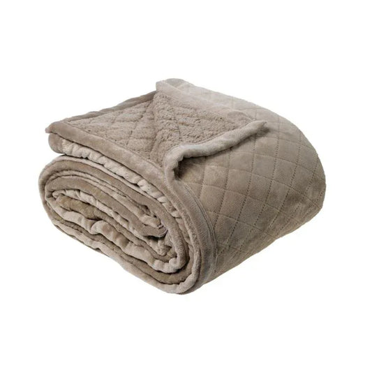 Bianca Mansfield Blanket Taupe (Also Known as Silver Grey) Single/Double - Mekamart Australia