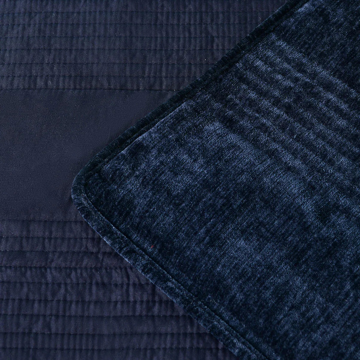 Bianca Cyrano Indigo Soft Velvet Polyester Quilted Coverlet Set Super King - Mekamart Australia
