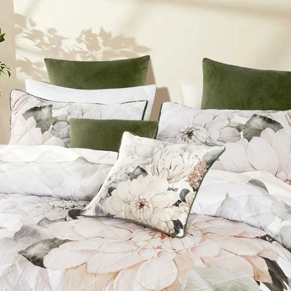 Bianca Giselle White Polyester Printed Floral Coverlet Set Single/Double - Mekamart Australia