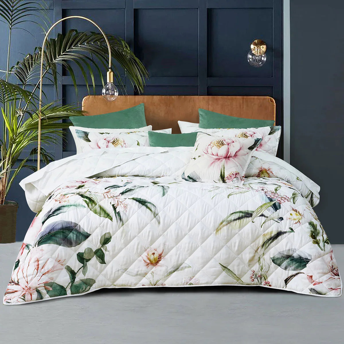 Bianca Indi White Polyester Coverlet Set Queen/King - Mekamart Australia