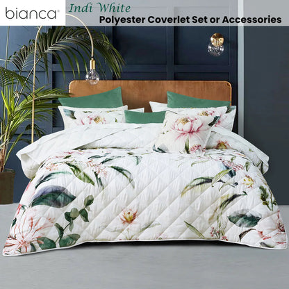 Bianca Indi White Polyester Coverlet Set Queen/King - Mekamart Australia