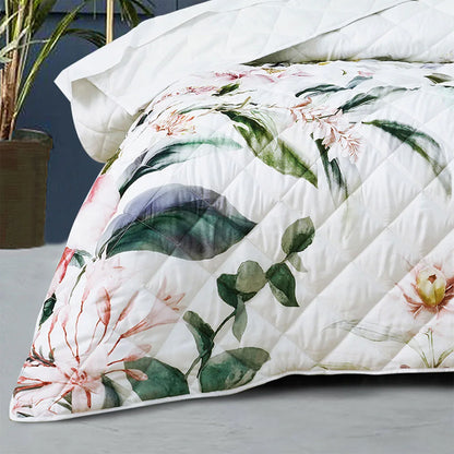 Bianca Indi White Polyester Coverlet Set Super King - Mekamart Australia