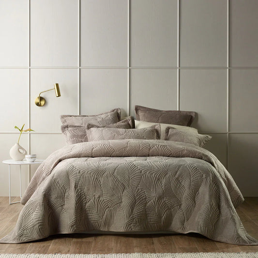 Bianca Kairo Taupe Coverlet Set Queen/King - Mekamart Australia